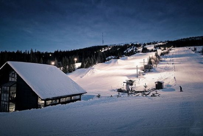 Skipisten-Beleuchtung